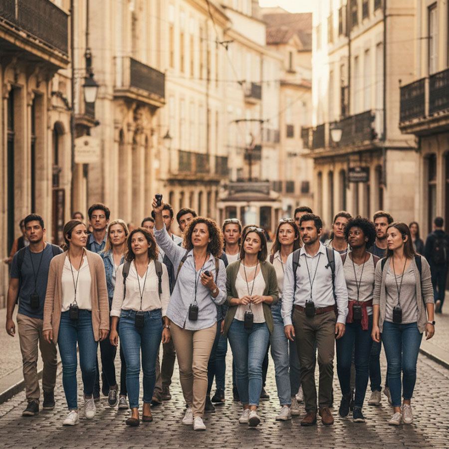 Lloguer de sistemes de guiatge de grups amb àudio nítid